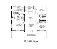 Plan de maison préfabriquée 1064-290 1800 pieds carrés, 3 chambres, 2 salles de bain, 1 étage, 0 garage