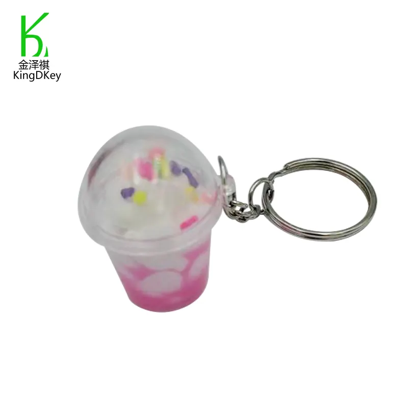 Regalo di promozione 3D Mini Mudu Mousse Cup portachiavi budino caramelle gelato coppa di coppa portachiavi accessori borsa