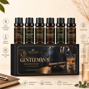 Ensemble d'huiles parfumées pour hommes 100% pures et biologiques pour diffuseur, humidificateur, fabrication de bougies, <span class=keywords><strong>savon</strong></span>, gel douche, maison, bureau, cadeau - Product Image 1