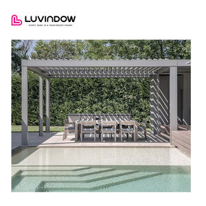 लुविंडो पूल एकतरफा आंगन अवकाश पार्टी धूप एल्यूमीनियम लाउवर पेगोला - Product Image 3