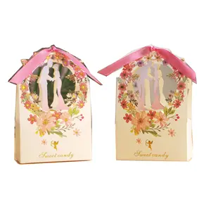 Wholesale Creativity boxes Cute Cartoon string decorations portable packaging Paper gift box candy wedding recyclable box