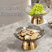 Assiette à fleurs en PP de style scandinave tropical, haute valeur chromatique, résistante aux chutes, cristal, pour fruits, maison, luxe léger, sans point de rupture, vente en gros