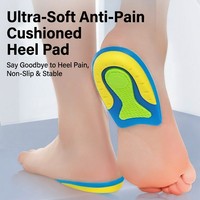 Semelles TPR pour le soulagement de la douleur au talon, contre les épines calcanéennes et la tendinite d'Achille, inserts durables et flexibles pour le soin du talon