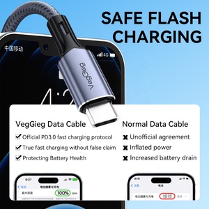 Siêu nhanh sạc cáp loại C 100W 480Mbps PD/SCP compatiblefor IPhone15-16 iPad macbook & Carplay (Hợp kim nhôm) - Product Image 4