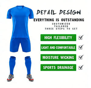 <span class=keywords><strong>Maillot</strong></span> <span class=keywords><strong>de</strong></span> football rétro d'été <span class=keywords><strong>de</strong></span> haute qualité, <span class=keywords><strong>logo</strong></span> personnalisé, technique <span class=keywords><strong>de</strong></span> découpe automatisée, 100 % polyester, séchage rapide - Product Image 5