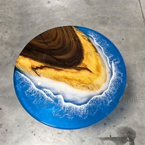 Sang Trọng Rõ Ràng Bảng Top Epoxy Nhựa Epoxy Bàn Ăn Nhựa Epoxy Bàn Cà Phê Cho Phòng Khách - Product Image 5