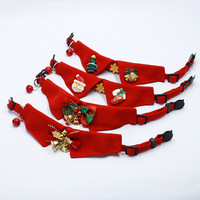 Nouveau collier pour chien et chat en polyester solide, écologique et durable, avec lingettes de Noël et bavoir de cou