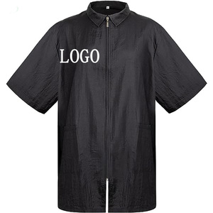Bata de salón de <span class=keywords><strong>peluquería</strong></span> impermeable poliéster nuevo estilo logotipo personalizado para salones de belleza y bata de peluquero sin mangas - Product Image 5