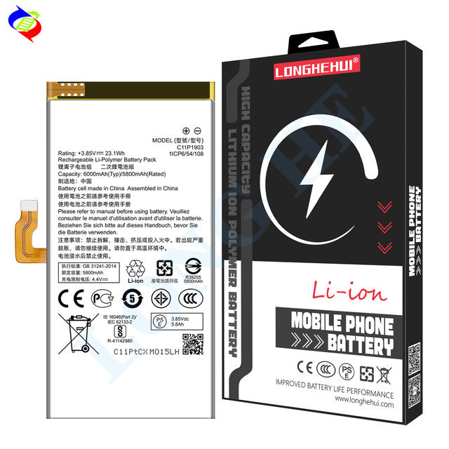 6000mAh C11P1903 Mobile Phone Battery Replace Smartphone Battery for ASUS ROG Phone 3