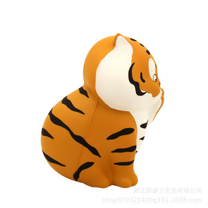 ของเล่นนุ่มรูปเสือการ์ตูนน่ารัก บรรเทาความเครียด ของขวัญส่งเสริมการขาย PVC ของตกแต่ง - Product Image 4