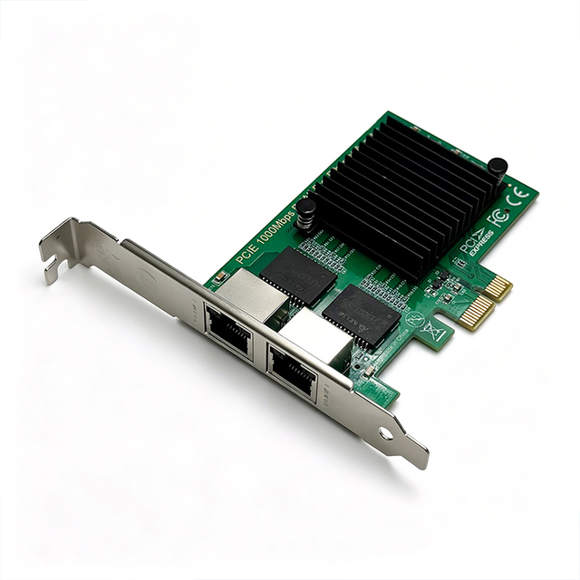 PCIe X1 Dual Port Gigabit Ethernet Adapter Intel 82571 RJ45 10/100/1000Mbps LAN Card for Server Desktop