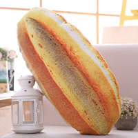 Coussins en peluche 3D en forme de pain au beurre et de pains variés