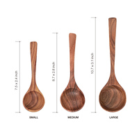 Style japonais Diverses cuillères en bois pour nouilles Ramen Cuillères à soupe chinoises en bois incurvées avec logo personnalisé Ensemble de louches en bois