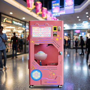 बुद्धिमान स्वचालित चीनी क्लाउड कपास कैंडी मशीन रोबोट 60 फैंसी कपास कैंडी वाणिज्यिक वेंडिंग मशीन - Product Image 1