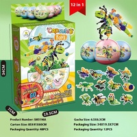 Ensemble de blocs de construction de haute qualité 12-en-1, assemblage de voitures, camions de pompiers, animaux, éducatif, plastique ABS, surprise pour enfants STARMERRY