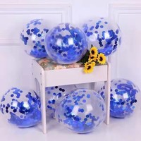 Ballon en latex transparent à paillettes de 12 pouces, ballon scintillant en mylar pour la décoration de fête, mariage, anniversaire