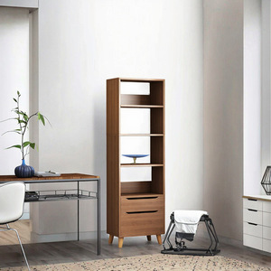 Modern minimalist style bookshelf, home living room and <b>bedroom</b> storage rack, floor-standing, no-drill storage <b>shelf</b> - Product Image 4
