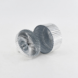 Sang trọng Lều hình mạ điện Bạc nến thủy tinh lọ kim cương cắt thủy tinh lưu trữ container cho giáng sinh trang trí - Product Image 5