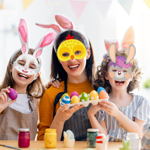 Cartone animato animale coniglio <span class=keywords><strong>di</strong></span> pollo e pecora maschera per gli occhi decorazioni feste <span class=keywords><strong>di</strong></span> pasqua maschere <span class=keywords><strong>di</strong></span> carta per i bambini - Product Image 2