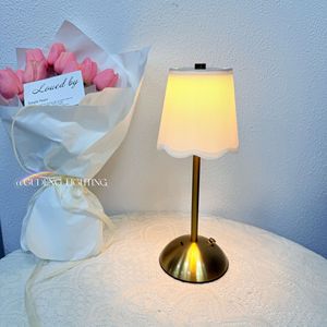 New fabric metal <b>table</b> lamp with rechargeable touch <b>LED</b> design, decorative ambient lighting, <b>bedside</b> creative night light, - Product Image 3