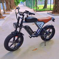 Vélo Électrique Fatbike X70 en Carbone et Alliage, Pneus Gonflables 20 Pouces, 48V 37Ah, Style Vintage, Disponible depuis l'Entrepôt Allemagne (UE)