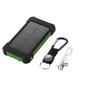 2024 New Arrival 10000mAh Portable Solar Powerbank Large Waterproof PVC Customizable OEM/ODM Micro Mobile Charger Trending Large