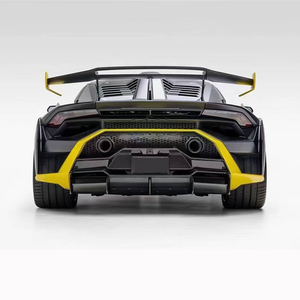 Convient pour <span class=keywords><strong>Lamborghini</strong></span> HURACAN <span class=keywords><strong>STO</strong></span> Upgraded Style Dry Carbon Fiber Body Kit Front Lip Duck Wing Side Skirts - Product Image 6