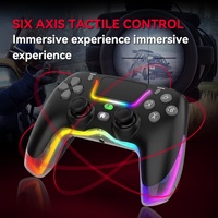 Manette de jeu sans fil pour PC - Moteur de vibration, bouton Turbo, gyroscope six axes, détection de mouvement - Sans fil BT/2.4G