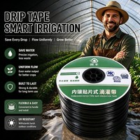Ruban goutte-à-goutte GF 16 mm avec espacement des émetteurs de 10 cm pour projets d'irrigation de serres de légumes et de plantes denses