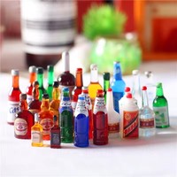 Vente en gros 1:12 réaliste miniature simulation Cola Soda bouteille bricolage résine artisanat alimentaire accessoires pour maison de poupée