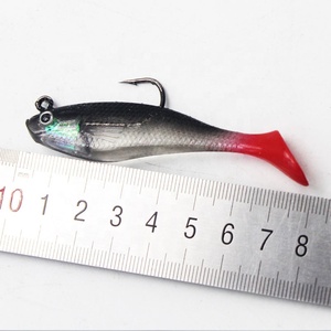 Mar de agua dulce T cola PVC pesca plástico suave cabeza de plomo Jighead cuerpo suave señuelo con cola de paleta para pez lubina - Product Image 3