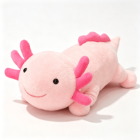 Boneka Bantal Axolotl Grosir, Custom, Super Lembut, Isi Kapas PP, Tersedia 3 Ukuran untuk Tidur Anak dan Hadiah