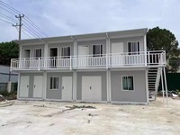 Maison conteneur préfabriquée mobile en panneaux sandwich, de type boîte simple, pour logement temporaire et bureau, avec emballage pliable, projet complet