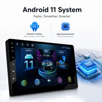 Radio Universal para Auto Android 11 de 10 Pulgadas 2+64G con Pantalla Táctil, Bluetooth, WiFi, GPS y Ecualizador de Audio de 32 Bandas