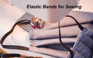 Correas elásticas negras impresas con logotipo personalizado, bandas planas de punto de 5cm de ancho para coser accesorios de peluca, rollos empaquetados sostenibles - Product Image 6