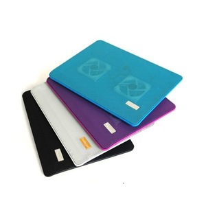 Q13 Thin Dual Fan Laptop <b>Cooling</b> <b>Pad</b> Metal Base For Notebook Computer Cooler Stand - Product Image 1
