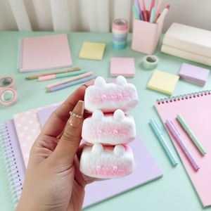 Nuevo Juguete Blandito de Arroz Cuadrado con Forma de Gatito Rosa de 6 cm, Kawaii, de PU Súper Suave, Antiestrés, Regalo para Niños y Adultos - Product Image 2