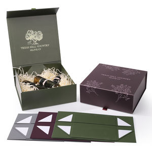 Caja de regalo plegable para transporte de cosméticos, caja de regalo de Navidad con cinta colorida personalizada, venta al por mayor - Product Image 1