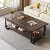 Table basse en bois, design moderne et simple, espace de rangement, salon, chambres à louer, petite table d'appoint rectangulaire pour la maison, nouveauté 2024