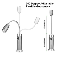 Lampes de barbecue zoomables en alliage d'aluminium étanches, BBQ extérieur 360 degrés Flexible col de cygne LED Camping Base magnétique