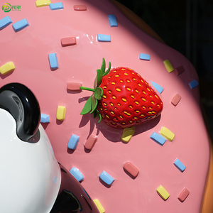 맞춤형 현대적인 대형 동물 만화 방수 유럽 디자인 야외 장식용 유리섬유 수지 거대 판다 조각상 - Product Image 5