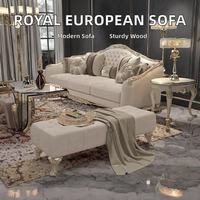 Ensemble de canapés européens de luxe pour salon de villa