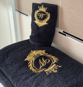 Ensemble de serviettes de bain, de main et de visage ultra douces, qualité hôtelière, 600 GSM, brodées, vente <span class=keywords><strong>en</strong></span> gros - Product Image 2