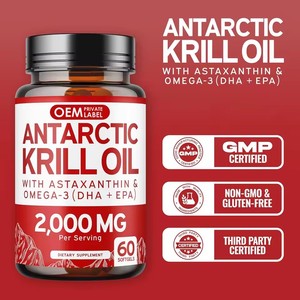 Suplemento de Aceite de Krill Antártico OEM, Cápsulas Blandas de Aceite de Krill Omega 3 con EPA, DHA, Astaxantina y Fosfolípidos, Apoya la Salud del Corazón, el Cerebro y las Articulaciones - Product Image 4