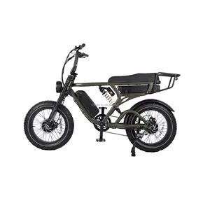 Suspension complète 52V 48V batterie au lithium gamme fatbike 1000w électrique eBike Vintage City Cruiser 20 pouces 500W vélo électrique