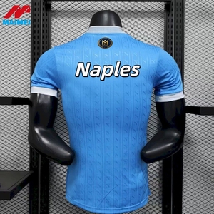 Equipación de Fútbol Local Azul Modelo 2026 Estilo Nápoles Italiano 1.1 Diseño Clásico Vintage con Aspecto Histórico y Emblema Bordado Premium - Product Image 1