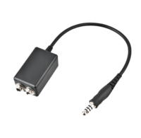 Câble adaptateur pour casque d'hélicoptère U-174 prise vers deux prises GA Cordon adaptateur pour casque d'aviation