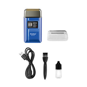เครื่องโกนหนวดไฟฟ้า Kemei KM-1112 แบบใบมีดเคลื่อนที่ หน้าจอ LCD แบตเตอรี่แบบชาร์จได้ สีน้ำเงินรอยัล สำหรับผู้ชาย - Product Image 2