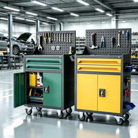 Chariot de réparation d'outils personnalisable, multifonctionnel, mobile, robuste, avec tiroirs, armoire à outils basse et boîte à outils d'atelier