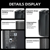 Ginetta-08-1 Enceinte active professionnelle de 8 pouces 150W, enceinte à batterie, néodyme, alimentation CA pour système de sonorisation de concert en extérieur